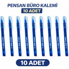Mikasso Pensan Büro Tükenmez Kalem 1.0 mm Mavi 10 Adet Mavi