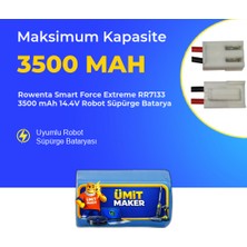 Ümit Maker Rowenta Smart Force Extreme RR7133 3500 Mah 14.4V Robot Süpürge Batarya