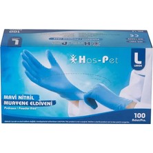 Belirtilmemiş Mavi Nitril Eldiven 100 Adet L