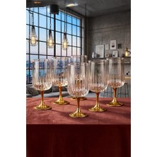 iselahome Serelna 6'lı Gold Metal Ayaklı Cam Kahve Yanı Bardak Seti/kahve Yanı Su Bardağı-Kadeh 135 ml