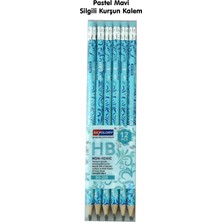 Mikasso Premium Kalite Silgili Kurşun Kalem 12'li Paket Mavi