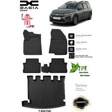 Alberto Rossi Dacia Jogger 2025 Araca Özel 3D Paspas ve 3D Bagaj Havuzu