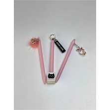 Mikasso Pembe 3 Farklı Maskotlu Uçlu Kalem Pembe