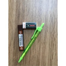Mikasso Tri Click 0.5mm Uçlu Kalem-Silgi-Uç Seti Yeşil Yeşil
