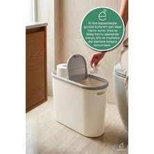 Evonita 10 Litre Kapaklı Çöp Kovası Dar Alan Çöp Kutusu Banyo Mutfak Ofis Çöp Kovası Organizer Kutusu