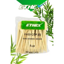 Belirtilmemiş 9 cm Bambu Yassı Çöp Şiş 50 Adet