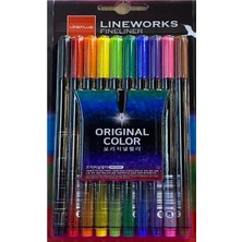 Mikasso Lineworks Fineliner Orginal Renk Kalem Seti 10 'lu Set Sarı