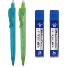 Mikasso Faber-Castell Versatil Tri Click 1363 Mekanik Kalem 0,7 mm 2 Adet Siyah