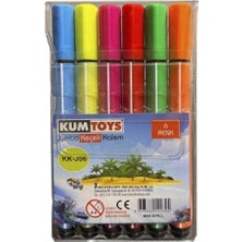 Mikasso 6 Lı Keçeli Kalem (Kum Toys) Sarı