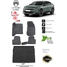 Alberto Rossi Citroen  C4 Hybrıd Alt 2026 Araca Özel 3D Paspas ve 3D Bagaj Havuzu