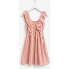 Noble Kids Kız Çocuk Askılı Elbise Somon