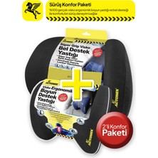 Automix Süper Grip Visko Bel Desteği ve Visko Boyun Yastığı - Sürüş Konfor Paketi