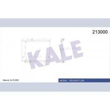 Kale Almparca Radyatör 206 00 1.4i-1.6 16V-2.0HDI 90 Mek Ac Klimasiz 378X536X18