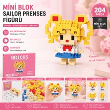 Didemmce Mikro Blok Yapım Seti 204 Parça Mini Puzzle Blok Oyuncak Figürü Prenses