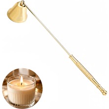 Chavin Paslanmaz Çelik Gold 24 cm Dekoratif Çan Dizayn Saplı Mum Söndürücü CIN818SR