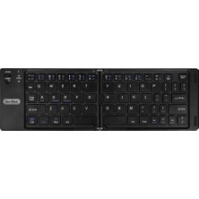 Go-Des Go Des GD-KB326 Sessiz Tuş Tasarımlı Katlanabilir Bluetooth Bağlantılı Kablosuz Klavye Siyah