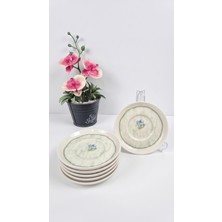 Tezyinat Wood Mira Porselen 6'lı Çay Tabağı