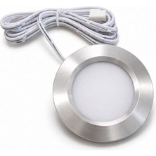 Gümrük Bey 12V Dc 3W Karavan Mobilya Dolap Içi Gömme LED Spot Lambası Sıcak Beyaz (3000K)