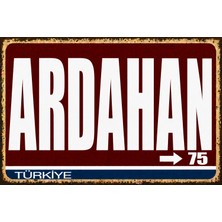 Lucena Ardahan 75 Metal Duvar Tabelası Retro Vintage Dekoratif Şehir Plakası