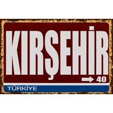 Lucena Kırşehir 40 Metal Duvar Tabelası Retro Vintage Dekoratif Şehir Plakası