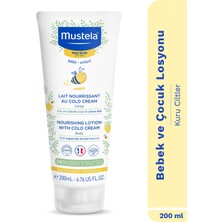 Mustela %96 Doğal İçerikli Kuru Cilt Cold Cream İçeren Besleyici Nemlendirici Vücut Losyon Bebek Çocuk 200ml