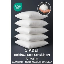 Yamesa 5 Adet Avangard Iç Yastık Orijinal %100 Saf Silikon Iç Dolgu Kırlent, Kare Veya Dikdörtgen Dayanıklı, Nefes Alabilir ve Yumuşak