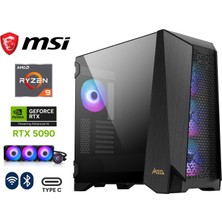 MSI Gzone Aı Amd Ryzen 9 9950X3D / Nvidia Rtx 5090 32GB / 96GB Ddr5 / 4tb M.2 SSD / 360MM Sıvı Soğutma Gaming Masaüstü Bilgisayar