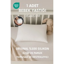 Yamesa %100 Saf Silikon Elyaf Dolu 35X45 cm Bebek Yastığı – Yumuşak, Destekleyici, Antibakteriyel