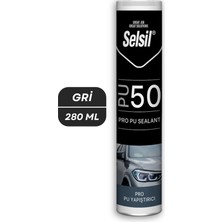 Selsil Pu Mastik ve Pro Yapıştırıcı Çelik Silikon Siyah 280 ml