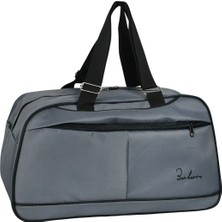 Askilikli Spor El Valizi Cod 180 Bavul Valiz Galb Leather Gri