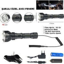 Melonika 600 Lümen Tx6 Şarjlı Özel Avcı Feneri WT-253 Crc