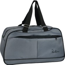 Askilikli Spor El Valizi Cod 180 Bavul Valiz Galb Leather Gri