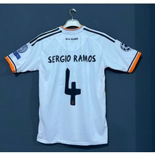 Candy Cup R.e.a.l Madrid Sergio Ramos 4 Yetişkin Futbol Forması Beyaz