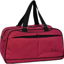 Askilikli Spor El Valizi Cod 180 Bavul Valiz Galb Leather Kirmizi