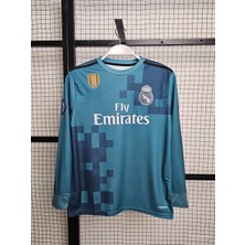Candy Cup R.e.a.l Madrid Ronaldo 7 Yetişkin Uzun Kolfutbol Forması Mavi
