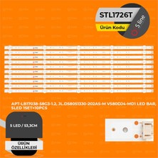 Renas Store Grundig APT-LB17038-58G3-1.2, JL.D58051330-202AS-M, V580DJ4-MD1 Tv LED Bar