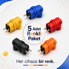 Ay-Ka Monofaze Kauçuk L Tipi (Eğik) Topraklı Erkek Fiş