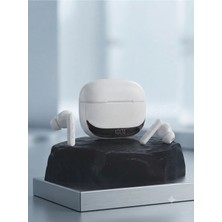 Fulltech Aura Akse Pro Anc+Enc Tws Bluetooth Kulaklık - Deri Dokulu Şarj Kutulu, Dijital Ekranlı