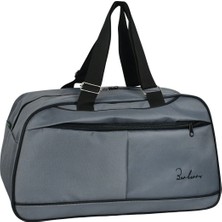 Seyahat Valiz Bavul Galb Leather Gri