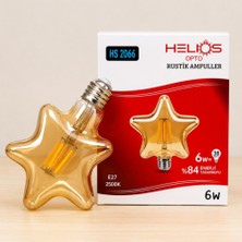 Helios Helıos Yıldız Rustik LED Ampul 6W E27 2500K