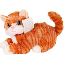 Renas Store KZL-1609032 Peluş Miyavlayan Kedi -Kızılkaya Oyuncak
