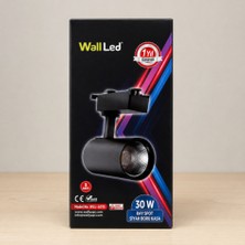 Wall LED 30W Ray Spot Siyah Boru Kasa