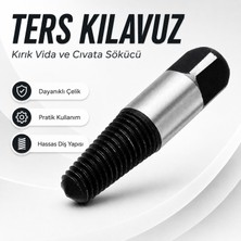 Badem10 Ters Kılavuz Seti Kırık Sıkışmış Vida Civata Çıkarma Sökme Aparatı Metal Diş Açma Tamir Aparatı