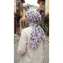 Dolce Cotton Desenli Sökme Boncuklu Eşarp 240-118