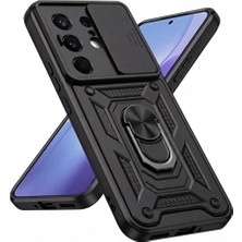 Nanospace Tecno Camon 50 Ultra Uyumlu Kılıf Kamera Korumalı Sürgülü Vega Yüzüklü Standlı Kılıf