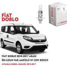 Bosch Fiat Doblo 2010-2017 Uyumlu Arası Ön Uzun Far Ampülü ( 1 Adet Sarı)