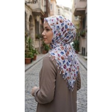 Dolce Cotton Desenli Sökme Boncuklu Eşarp 240-113