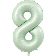 Partyplus Rakam Balon Folyo Retro Yeşil Renk 34 Inç (76 Cm)