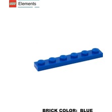 LEGO Yedek Parçalar: Plate 1x6: 50 Adet 1x6 Plate Parts Plaka Parçası Mavi - Blue Plate 3666