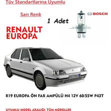 Bosch R19 Europa Uyumlu Ön Far Ampülü Sarı Renk 60/55W